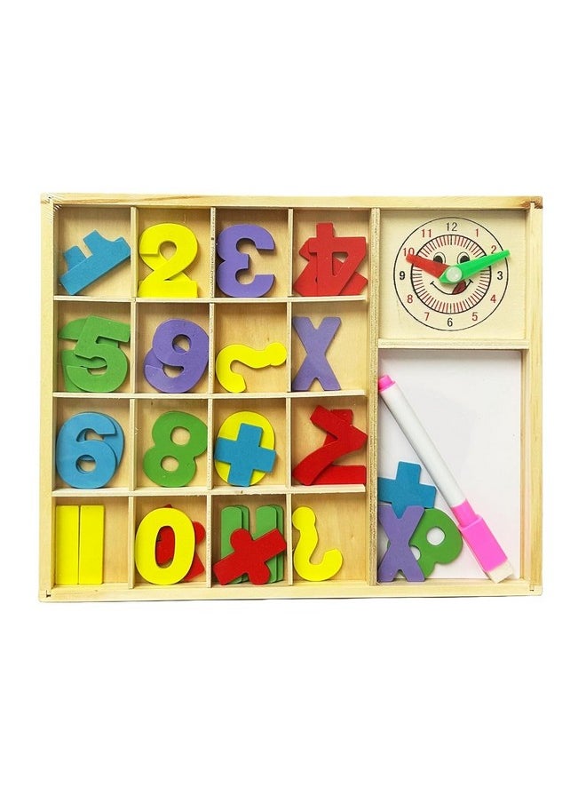 PLUSPOINT - PLUSPOINT Wooden Number Counting Board Learn to Calculate Number with Abacus Computation Study Box Educational Basic Learning Maths kit for Kids Age 3+ (Computation-B) - Image 1