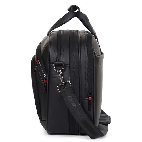 HOT SHOT EXECUTIVE_2003|LEATHER MESSANGER BAG|LAPTOP MESSANGER BAG|LAPTOP SLING BAG|OFFICE BAG|EXPANDABLE DESIGN|15.6 INCH|WATER RESISTANT |25 L LAPTOP BAG FOR MEN & WOMEN - Image 2
