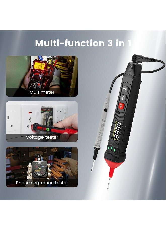 Generic Pen Type Voltage Tester Electrical Multimeter, 0.8V-600V AC DC, Live Wire Test, Capacitance, Resistance, Continuity, Diode, Professional Electrical Tester  - Image 3