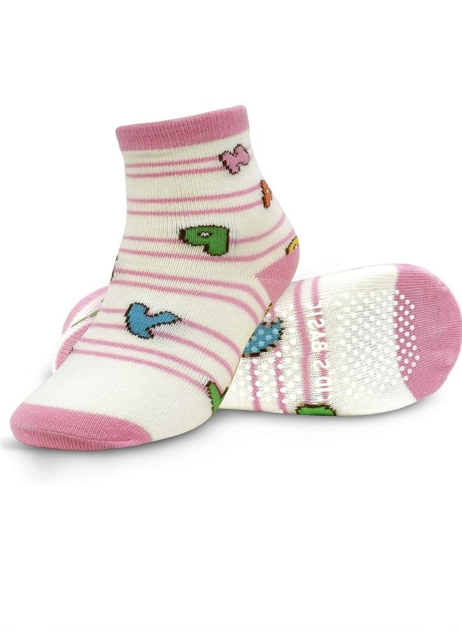 Freshfoot Cute and Colourful Organic Cotton New Born Baby Anti-Slip/Non-Skid Grip Socks (6 Pairs of Socks) - Image 4