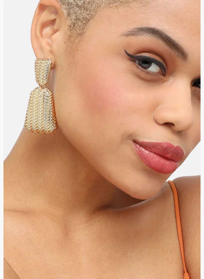 SOHI Gold Plated Party Designer Drop Earring For Women