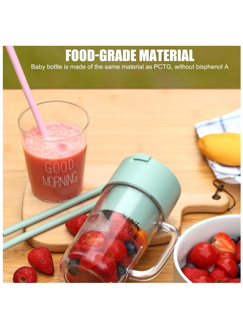 Generic - Stainless Steel Fruit Juicer Cup Extractor Blender Juice Maker Machine Portable Juicer With Straw - Image 1