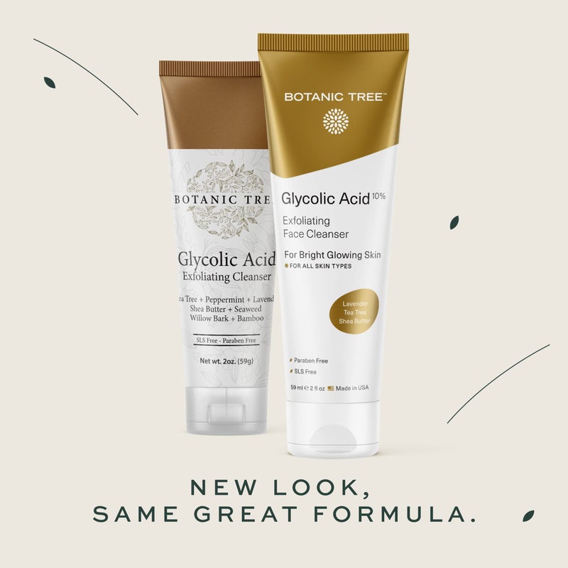 Botanic Tree Glycolic Acid Face Wash Travel Size (Pack of 3)- Facial Exfoliating Cleanser w/ 10% Glycolic Acid- Organic An. - Image 2