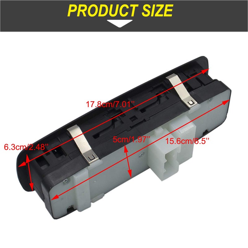 MOCW Driver Door Master Power Window Switch Compatible for 2011-2014 Jeep Grand Cherokee Dodge Durango Replace OE # 68086693AC 68086693AD- Double Auto 11 PINS, Please Check OE Number and Plug PINS - Image 5