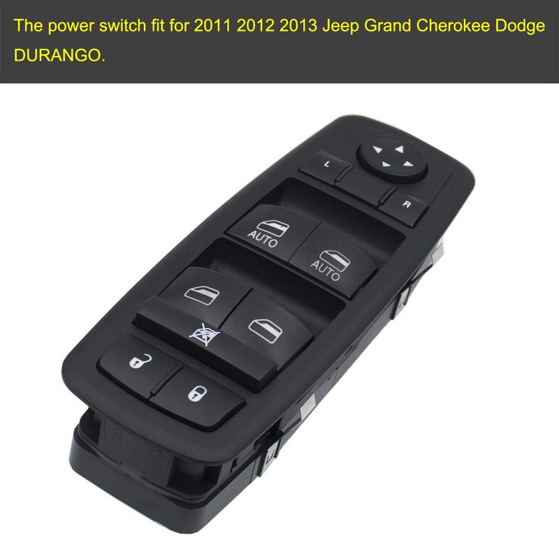 MOCW Driver Door Master Power Window Switch Compatible for 2011-2014 Jeep Grand Cherokee Dodge Durango Replace OE # 68086693AC 68086693AD- Double Auto 11 PINS, Please Check OE Number and Plug PINS - Image 3