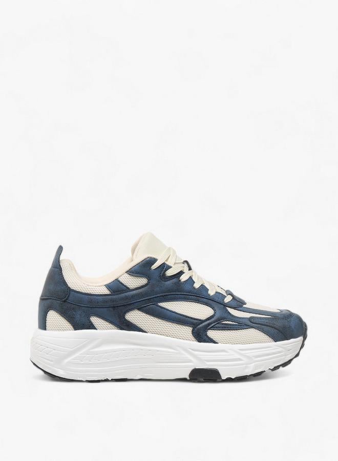 LBL by Shoexpress Men Panelled Sneakers with Lace-Up Closure - Image 3