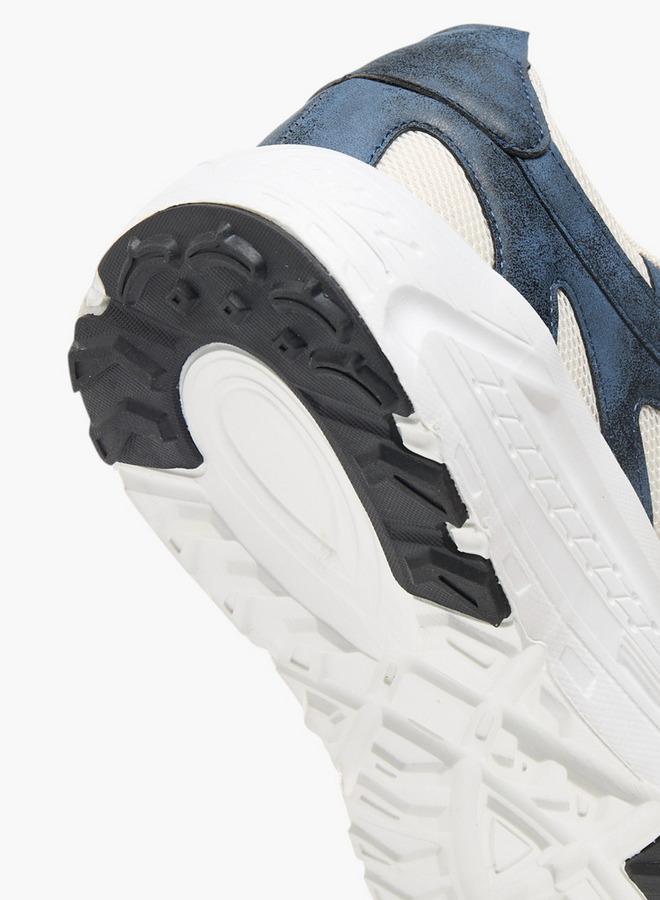 LBL by Shoexpress Men Panelled Sneakers with Lace-Up Closure - Image 5