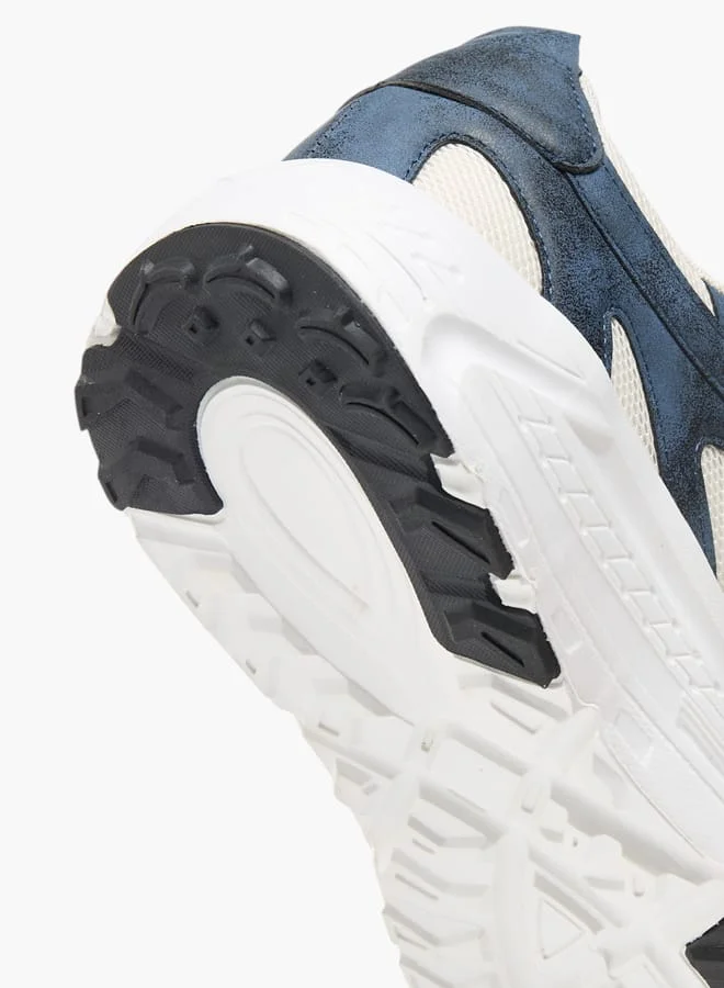 LBL by Shoexpress Men Panelled Sneakers with Lace-Up Closure