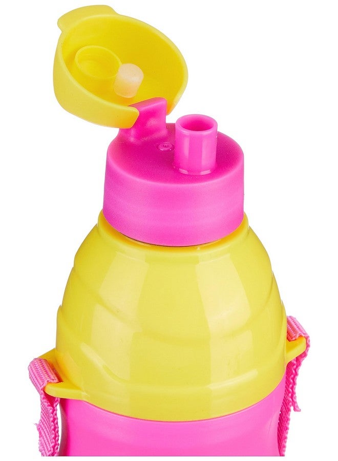Attro Sky Kool-Sip 600 Inner Stainless Steel Insulated 490Ml Water Bottle For Kids, Air Tight & Leak-Proof Lid, Easy To Cary Nylon Belt, Bpa Free Plastic - Pink - Image 2