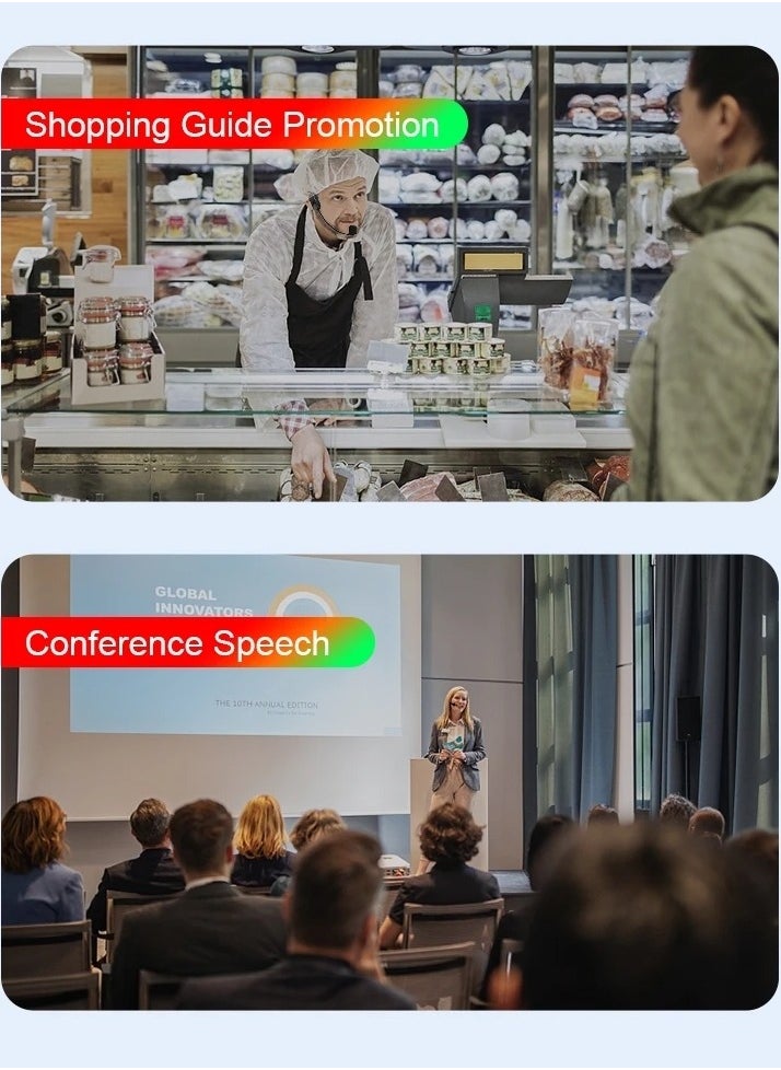 2.4G Wireless Microphone Portable Voice Amplifier for Teachers/Tour Guides/Coaches Metting/Yoga/Fitness