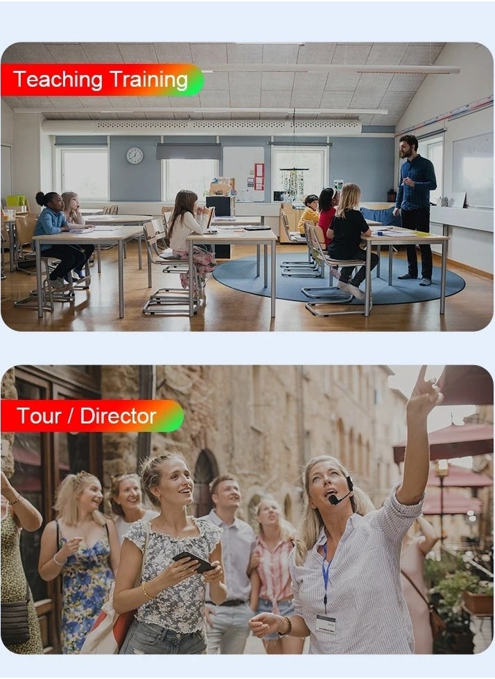 2.4G Wireless Microphone Portable Voice Amplifier for Teachers/Tour Guides/Coaches Metting/Yoga/Fitness