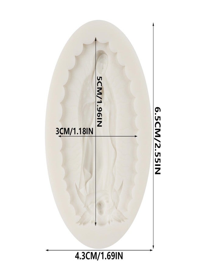 QDMOLDS قوالب سيليكون QDMOLDS على شكل آلهة يونانية، قالب مادونا لتزيين الكيك والحلوى والشوكولاتة والكب كيك، طين بوليمر، عجينة سكر. - Image 2