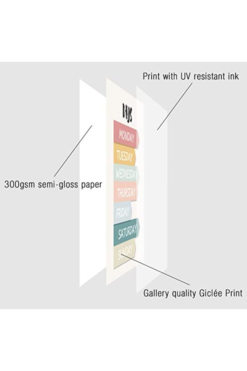 ARPEOTCY ديكور حائط بوهو قوس قزح - مجموعة من 6 ملصقات تعليمية - Image 4
