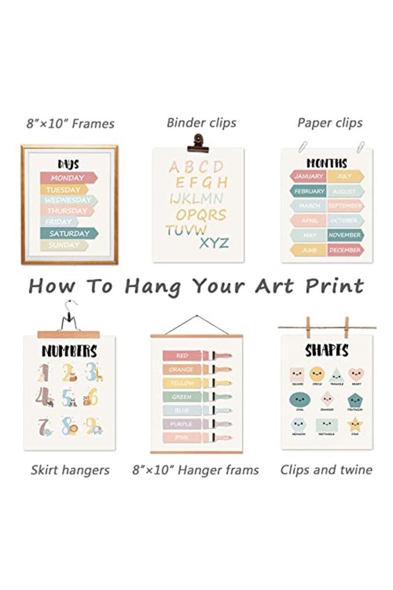 ARPEOTCY ديكور حائط بوهو قوس قزح - مجموعة من 6 ملصقات تعليمية - Image 3