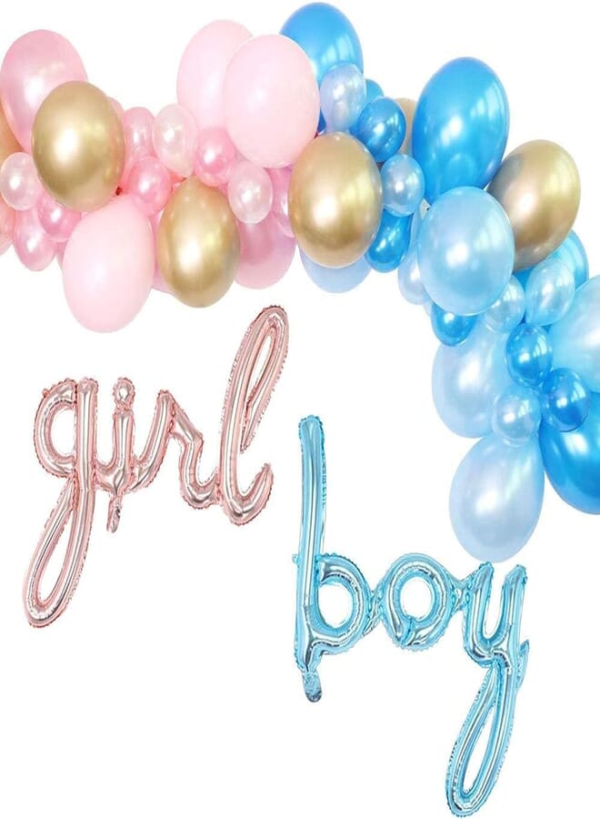 Secret Gender Reveal Balloon Kit - Baby Pink and Sky Blue Balloon