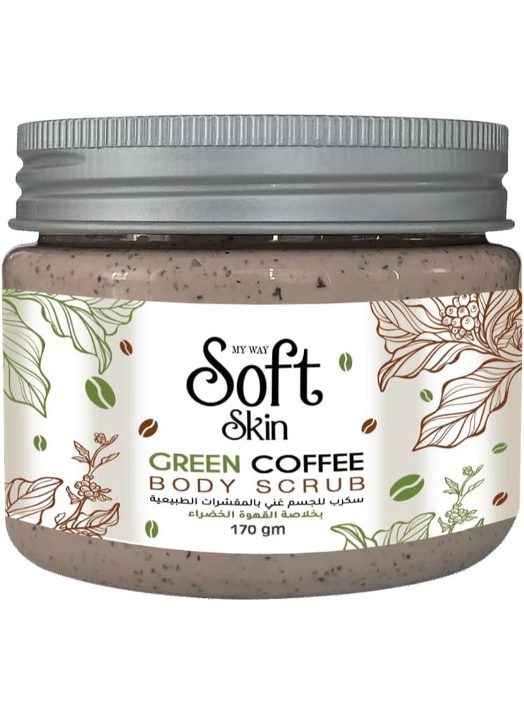My Way Soft Skin Coffee Body Scrub – Natural Exfoliating Body Polish with Coffee Grounds for Smooth, Glowing Skin – Deep Cleansing & Moisturizing Scrub for Removing Dead Skin,  & Improving Skin Texture – Suitable for All Skin Types - Image 1