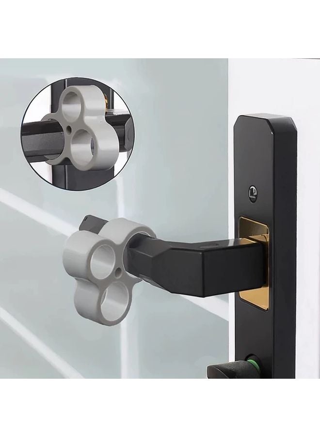 2pcs Gray Door Handle Bumper Anti Collision Noise Reduction Protection Wall Mounted - Image 3