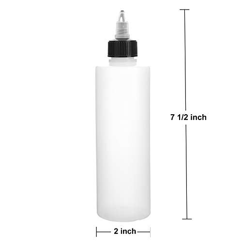 Bekith 16 Pack 8oz Plastic Squeeze Bottles with Twist Top Caps, Empty Dispensing Bottles for Cookie Decorating, Sauces, Condiments, Arts and Crafts - Image 2