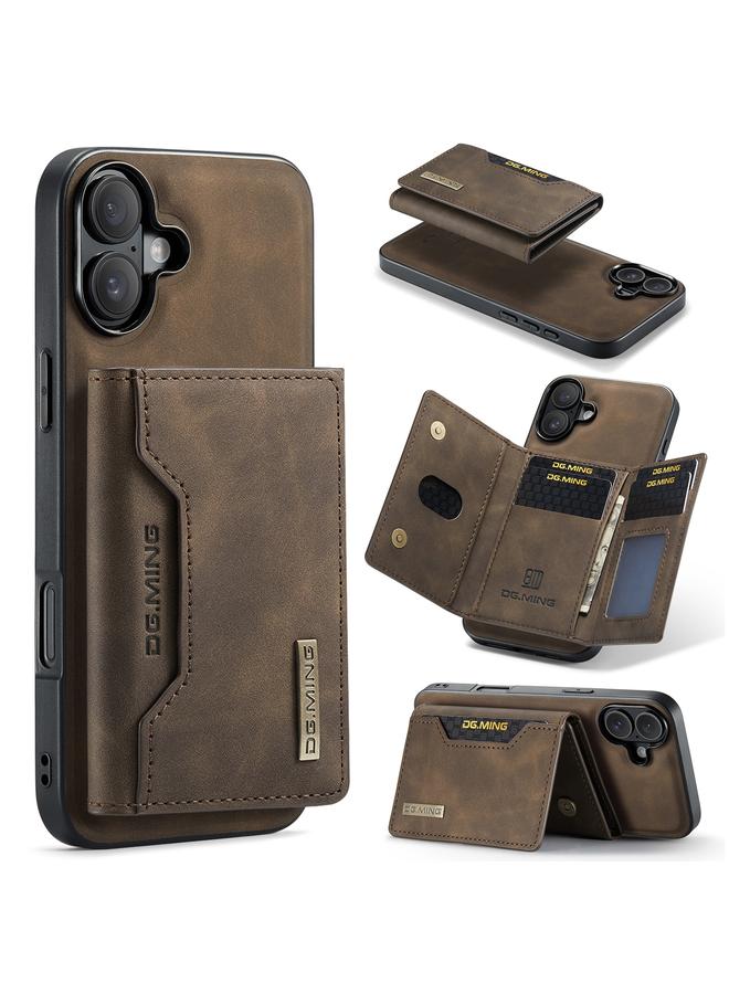Dg Ming Case For iPhone 16 Plus M2 Series 3-Fold Card Bag Wallet Leather Phone Case - Image 1