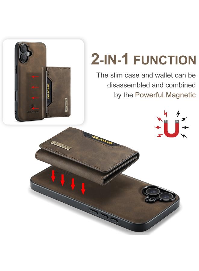 Dg Ming Case For iPhone 16 Plus M2 Series 3-Fold Card Bag Wallet Leather Phone Case - Image 5