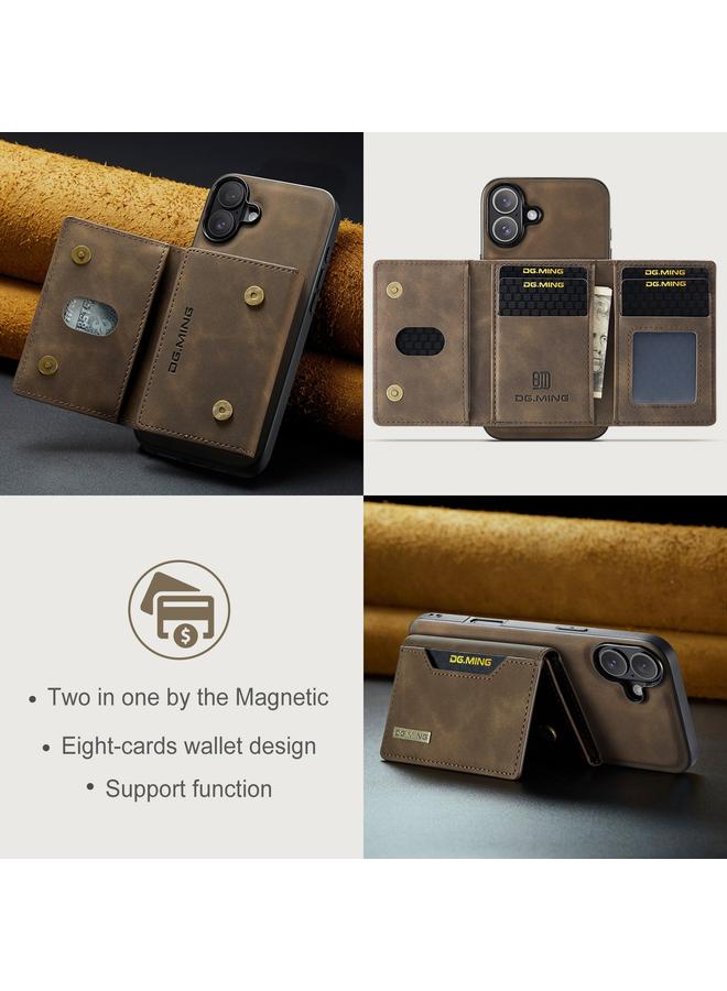 Dg Ming Case For iPhone 16 Plus M2 Series 3-Fold Card Bag Wallet Leather Phone Case - Image 4
