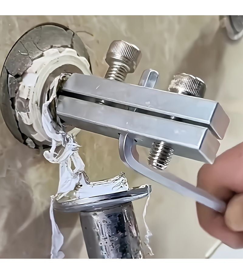 أداة إصلاح أنابيب التالفة المكونة من قطعتين، مستخرج براغي معدني قابل للتعديل، مزيل صواميل بنقاط 4 و6. - Image 2