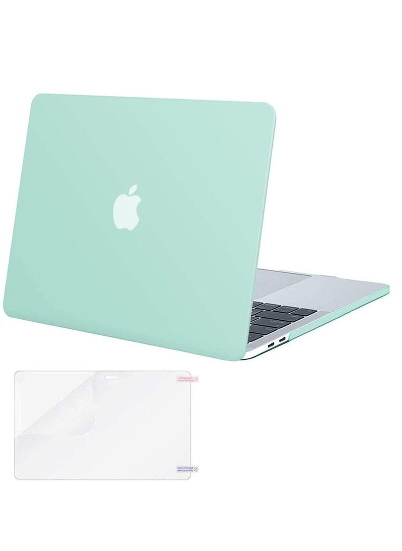 Generic - MacBook Pro 13 Inch Case Cover 2022- 2016 Release A2338 M1 A2289 A2251 A2159 A1989 A1706 A1708 Touch Bar Plastic Hard Shell   Case And Screen Protector 13 Inch Color Mint Green - Image 1