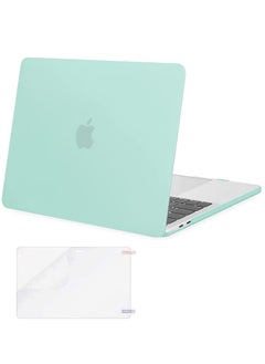 Generic MacBook Pro 13 Inch Case Cover 2022- 2016 Release A2338 M1 A2289 A2251 A2159 A1989 A1706 A1708 Touch Bar Plastic Hard Shell   Case And Screen Protector 13 Inch Color Mint Green  - Image 1