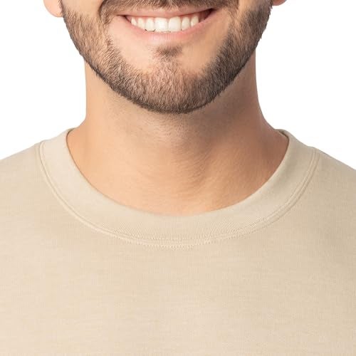 Fruit of the Loom mens Eversoft Fleece Sweatshirts & Hoodies Shirt, Sweatshirt - Khaki Heather, XX-Large US - Image 2