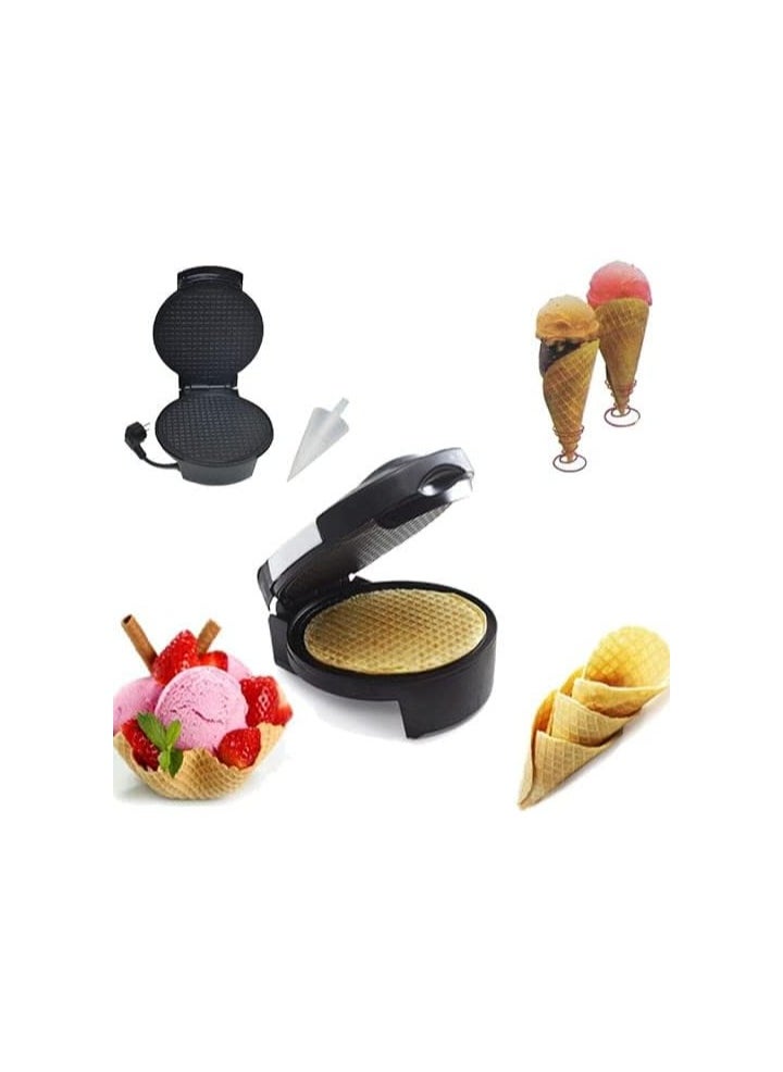 sokany - Sokany 1000 watt ice cream biscuit, sweets, cone and waffle maker. Non-stick plate temperature control and overheat protection - Image 1