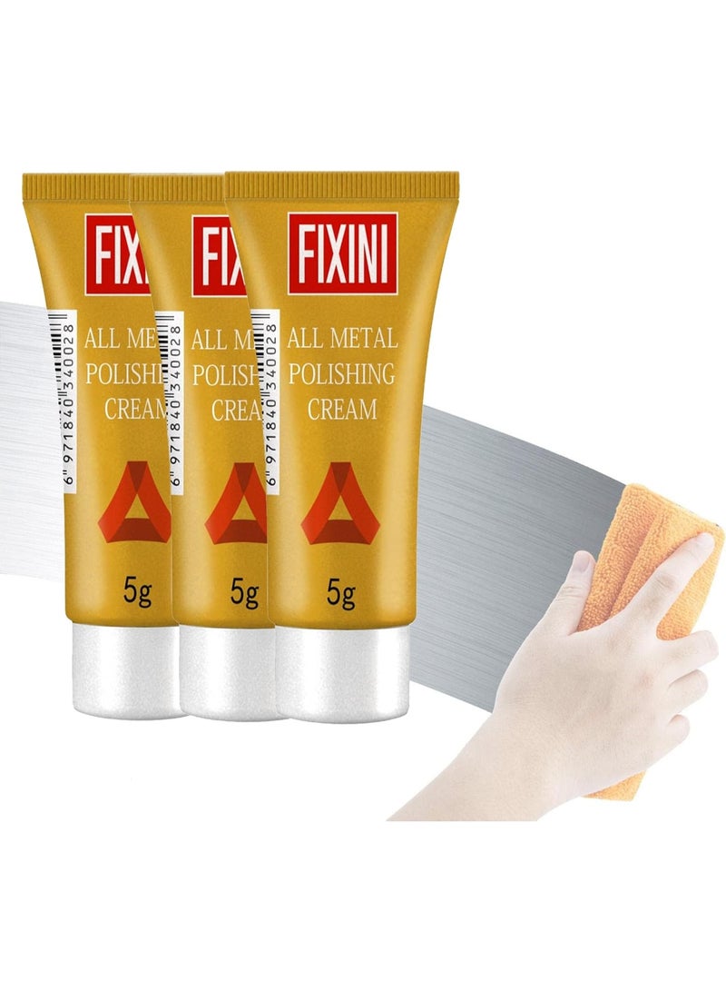 3 Pack Silver Polish, Metal Polishing Paste, Multifunctional Cleaning Cream for Copper, Brass, Gold, Silver, Aluminum, Chrome, Stainless Steel - Image 1