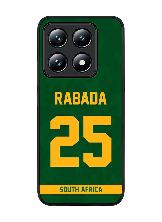 Stylizedd For Xiaomi 14T pro Case,Slim fit Camera Protection, Shockproof Thin Phone cover - South Africa Kagiso Rabada, Jersey No 25 - Image 1