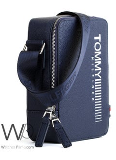 Tommy Hilfiger Plus Tommy Hilfiger Leather Crossbody Messenger Blue Bag For Men  - Image 5