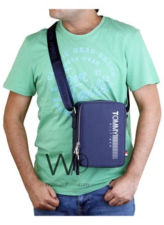 Tommy Hilfiger Plus Tommy Hilfiger Leather Crossbody Messenger Blue Bag For Men  - Image 2