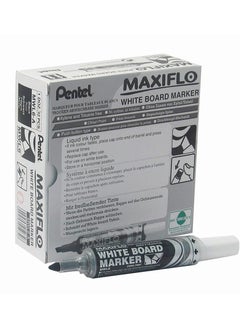 Pentel Pentel MWL6-A Maxiflo White Board Marker Set Of 12, Black  - Image 1