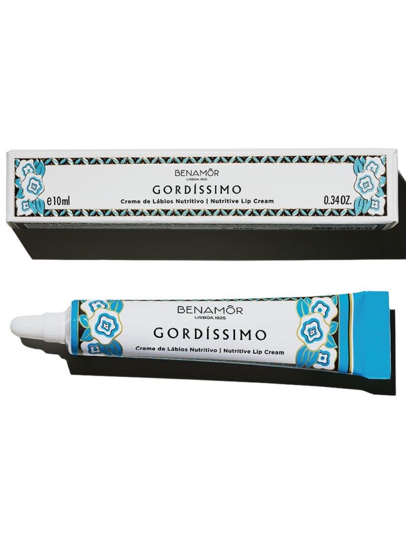 BENAMÕR Gordissimo Nourishing Lip Cream – Shea Butter & Almond Oil Lip Moisturiser – Softening, Hydrating Lip Care – Paraben Free, Vegan – 10ml - Image 1