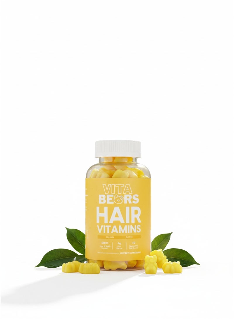 vitabears Vita Bears Hair Vitamins – Biotin & Vitamin Blend Gummies | Daily Beauty Support | 60 Gummies - Image 1