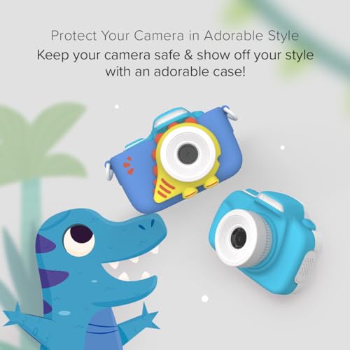 myFirst كاميرا myFirst 3 - كاميرا رقمية للأطفال، كاميرا فيديو للأطفال، 16 ميجابكسل، فيديو 1080HD، بطاقة MicroSD، مع عدسة سيلفي وعدسة ماكرو، فلاش LED، حبل عنق، للأطفال من 3-12 (أزرق) - Image 3