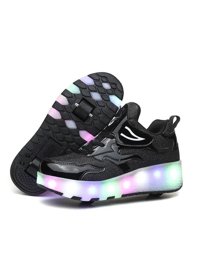 POWER LED Light-Up Ice Skates, Detachable Wheels, Rechargeable Light-Up Sports Shoes, Suitable for Children and Adults, Smooth PU Sole, Safe and Fun Outdoor Skating Toy - Image 3