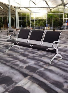 3-Seater Airport Chair for Waiting Rooms – Hospital & Clinic Seating with Metal Frame, Armrests, & Cushion – BLACK/SILVER - pzsku/ZC7B8388D2537D246ED27Z/45/_/1736505850/d0f10e35-7977-4f55-a15e-765eb828cd71