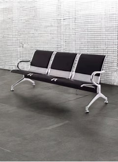 3-Seater Airport Chair for Waiting Rooms – Hospital & Clinic Seating with Metal Frame, Armrests, & Cushion – BLACK/SILVER - pzsku/ZC7B8388D2537D246ED27Z/45/_/1736505862/a917ecd3-77b8-4d11-b7e2-d59e6ac4a6b2