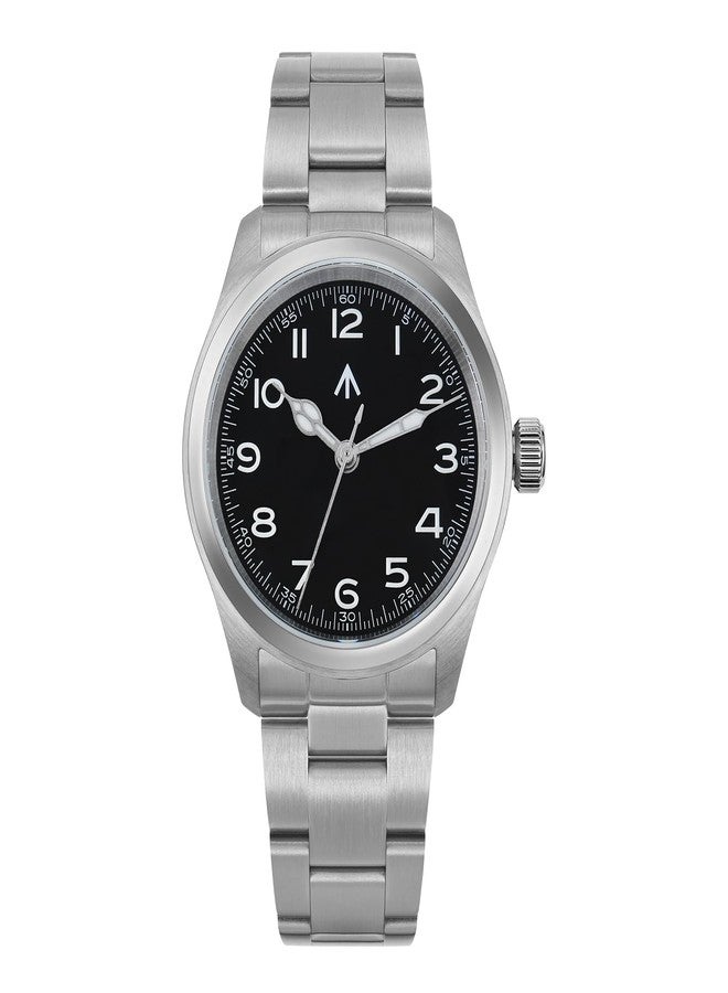 TACTICAL FROG Militado ML08 VH31 Japan Movt with Sweep Seconds Field Watch 38mm Men's Military Watch Sapphire Crystal 10 ATM Waterproof Analog Watches for Men and Women, BlackWhite Dial / Stainless - Image 1