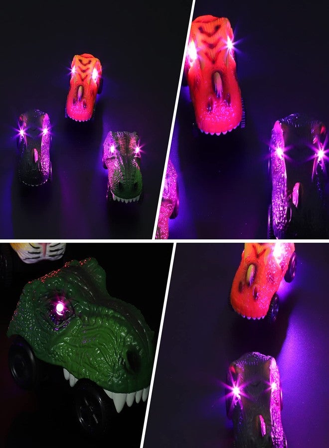 Save Unicorn Tracks Cars only Replacement, Race Cars for Tracks with 3 Flashing LED Lights, Racing Car Track Accessories Glow in The Dark, Compatible with Most Tracks for Kids Boys and Girls(3pack) - Image 2