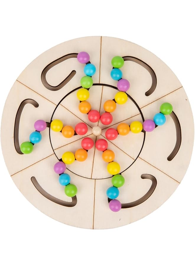إي سي في في لعبة الخرز اللوحية الخشبية تعلم ألعاب مونتيسوري، لعبة المتاهة الدوارة الفكرية للأطفال الصغار، لعبة العد للأطفال، ألعاب تعليمية للمحرك الدقيق، هدية الرياضيات للفتيات والفتيان - Image 1