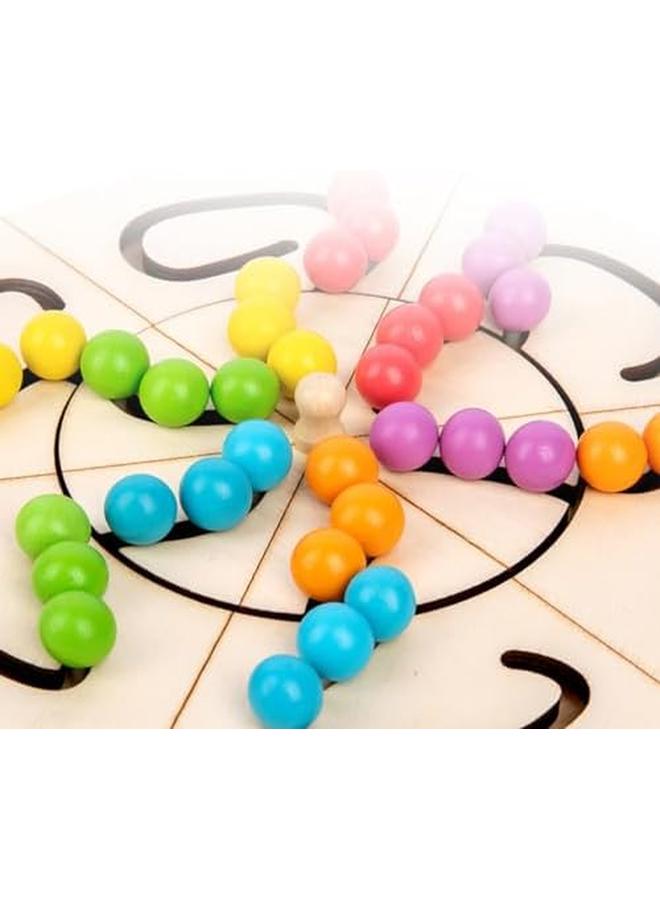 إي سي في في لعبة الخرز اللوحية الخشبية تعلم ألعاب مونتيسوري، لعبة المتاهة الدوارة الفكرية للأطفال الصغار، لعبة العد للأطفال، ألعاب تعليمية للمحرك الدقيق، هدية الرياضيات للفتيات والفتيان - Image 2
