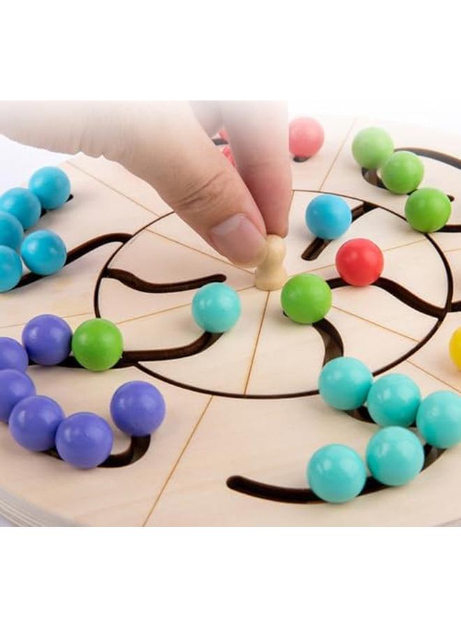 إي سي في في لعبة الخرز اللوحية الخشبية تعلم ألعاب مونتيسوري، لعبة المتاهة الدوارة الفكرية للأطفال الصغار، لعبة العد للأطفال، ألعاب تعليمية للمحرك الدقيق، هدية الرياضيات للفتيات والفتيان - Image 3