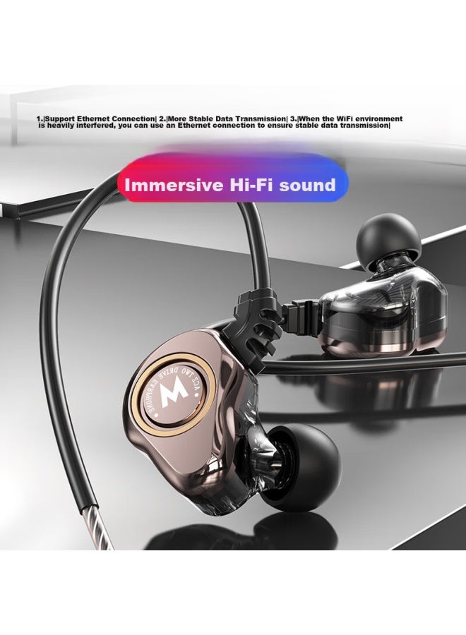 Bkayp Wired Gaming Headset, Type-c In-ear, For Esports, Pubg, Honor Of Kings, Gunfight, Computer And Mobile Phone, Sleep Headphones, Noise-cancelling, Music, Calls, Suitable For Apple And Huawei - Image 1