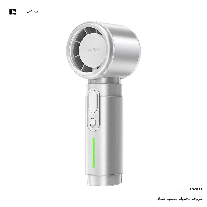 Remax New 3000mAh Large Battery Handheld Mini Fan with 5 Speeds - Portable Outdoor  Cooling - Image 5