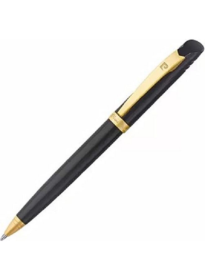 pierre cardin Black Beauty Premium Metal Ball Pen | Luxurious Acrylic Black Body With Satin Gold Finish Clip | Ideal For Rakhi, Festive & Corporate Gifting - Image 2