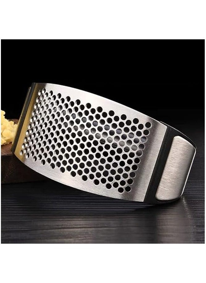 MIRFA Stainless Steel Hand Garlic Crusher With Curved Handle  - Image 5
